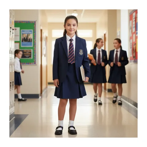 Genérico - Falda Colegio Niña Juvenil Gris Clásica Confección Nacional