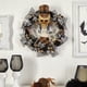 thumbnail image 3 of Corona de Halloween con calavera, malla a cuadros, 60 cm, 3 of 4