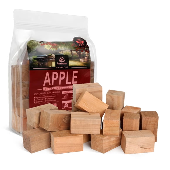 Trozos de madera para ahumar Lumberer de manzano 1.8 kg 100% natural