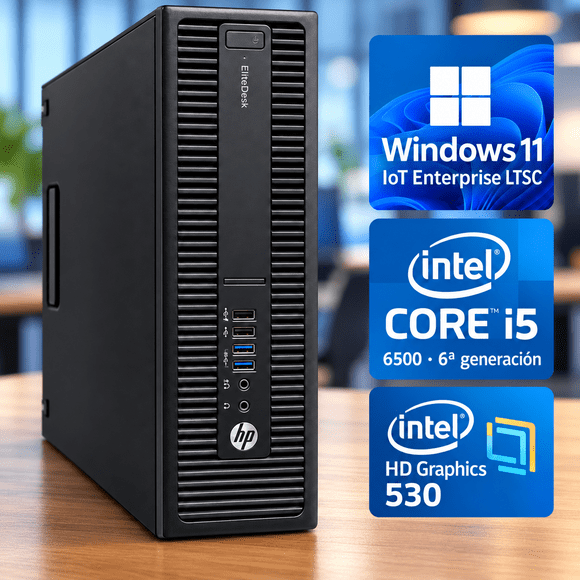 PC EliteDesk 800 G2 SFF Intel Core i5-6500 8GB RAM DDR4 256GB SSD [Reacondicionado]