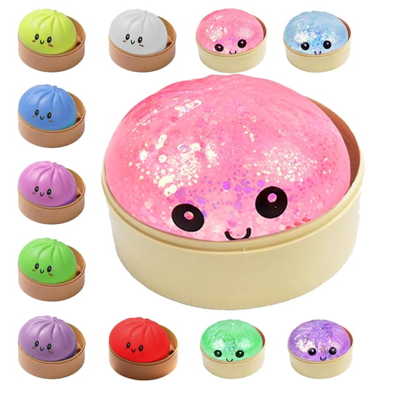 Pelota antiestrés squishy QPGJPD, dumplings suaves, juguete sensorial
