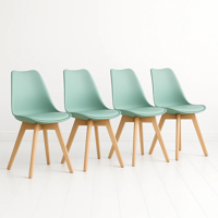 Klik Muebles - Pack De 4 Sillas Tulip Menta