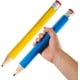 thumbnail image 1 of lápices gigantes de madera de 13 pulgadas, azules y amarillos, grandes, con tapa y borrador, divertidos y novedosos lápices extra grandes para niños, escuela, hogar, oficina, fiestas., 1 of 7