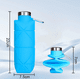 thumbnail image 2 of Botella Silicona Libre BPA Plegable Portatil Celeste, 2 of 7