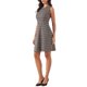 thumbnail image 4 of INSPIRE CHIC Vestidos de mujer a cuadros de pata de gallo por encima de la rodilla sin mangas ajustados y acampanados XL Café, 4 of 6