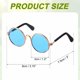 thumbnail image 2 of Uxcell Gafas para Perros, Gafas Retro para Gatos y Perros, Gafas Clásicas de Metal, Disfraz de Cosplay, Accesorios para Fotos, Mini Gafas Lindas, (Redondas, Lente Azul), 2 of 7