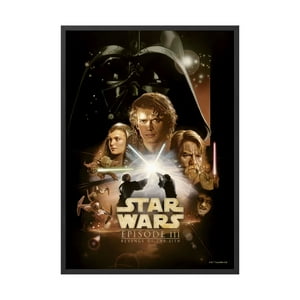 Creango - Cuadro Poster Enmarcado Star Wars Episodio 3 Decorativo