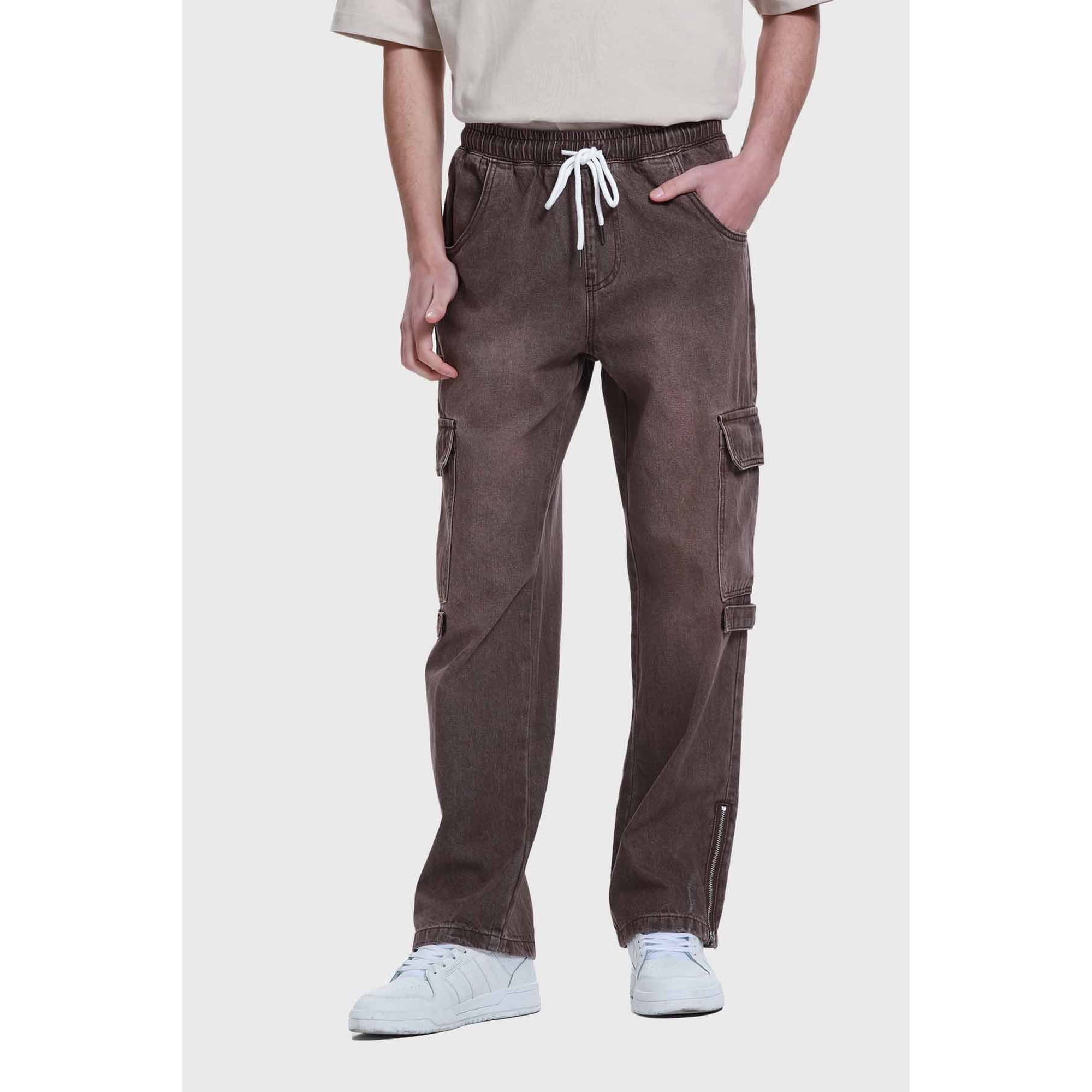 Fashionspark - Jeans Hombre Cargo Recto Café