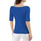 thumbnail image 3 of INSPIRE CHIC Camisetas de Mujer para Regreso a Clases con Cuello de Barco, Mangas Medias, Ajustadas, para Capas, Suaves, Talla L, Azul Real, 3 of 8