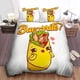 thumbnail image 1 of Cute Yellow Burrito Cartoon Bae-rrito Quilt Duvet Cover Set Queen 3-Piece Bedding Set, 1 of 5