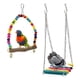 thumbnail image 1 of 2 juguetes masticables tipo columpio para pájaros: hamaca con campana para loros, ideal para periquitos pequeños, cacatúas, pinzones, guacamayos, loros y agapornis., 1 of 8