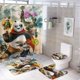 thumbnail image 1 of Kung Fu Panda 4-theme 4-Piece Shower Curtain Set with Rugs, Waterproof Bathroom Decor Set Includes Bath Mat, U-Shaped Rug, Toilet Lid Cover and Curtain with Hooks, 1 of 6