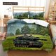 thumbnail image 1 of v1297 Bed Sheets Military Tanks Duvet Cover Set King Queen Double Full Twin Single Size Boys Bed Linen Set Cover With Pillowcase Custom 3-Piece Bedding Set (1 Duvet Cover + 2 Pillow Shams) Bed Sheet, 1 of 5