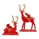 thumbnail image 2 of Figuras De Amantes De Los Renos Decoración Acentos Estatuas De Ciervos De Resina Para Chimenea Rojo, 2 of 3