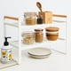 thumbnail image 3 of Repisa Organizador Cocina Acero Madera 2 Niveles 54cm Ancho Blanco, 3 of 5