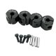 thumbnail image 4 of 4x RC Hex Wheel Hubs Adaptador De Transmisión Para SCX10 CC01 1/10 RC Car 10mm Negro, 4 of 5