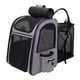 thumbnail image 3 of Mochila Transportadora Para Perros Y Gatos, Transportadora Expandible Para Andar En Bicicleta, Viajar, Senderismo, Gris Violeta, 3 of 5