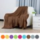 thumbnail image 1 of PiccoCasa 1 Pcs Manta de Lana Microplush Suave y Cálida para el Hogar Color Chocolate 70" x 78", 1 of 8