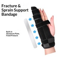 Xusx111 - Apoyo De Hendidura Del Dedo - Soporta Rosado, Anillo, Metacarpalos Medios Y Muñecas - Apoyo De Mano Ajustable Derecho - Enderezamiento Para El Dedo Gatillo, Lesión, Fractura, Roto, Tendoniti