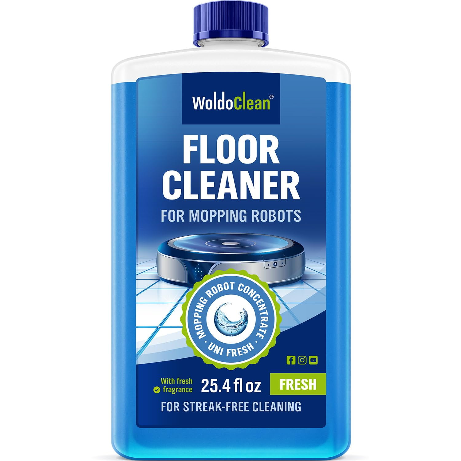 Woldoclean - Concentrado De Limpieza Para Fregonas Robotizadas Al Vacío De 750 A 1500 Ml