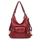 thumbnail image 1 of Women Washed PU Leather Travel Backpack Female Bagpack School Shoulder Hand Bags for Women 2024 Back Pack Mochilas Sac A Main, 1 of 3