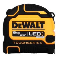 Huincha De Medir Dewalt Luz Led Toughseries 8M/26 Dwht35268S Amarillo