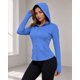 thumbnail image 4 of Chaqueta Deportiva Mujer Ajustada Capucha Bolsillos Gym Fitness, 4 of 5