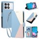 thumbnail image 2 of Funda con Solapa para Xiaomi 14T Pro, Diseño Tricolor con Ranuras, Azul Claro, 2 of 6