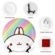 thumbnail image 3 of Molang Plato decorativo de porcelana fina (bone china), plato decorativo de cerámica para hogar, oficina, soporte de pared, platos decorativos para dormitorio - 6 pulgadas (15 cm), 3 of 6