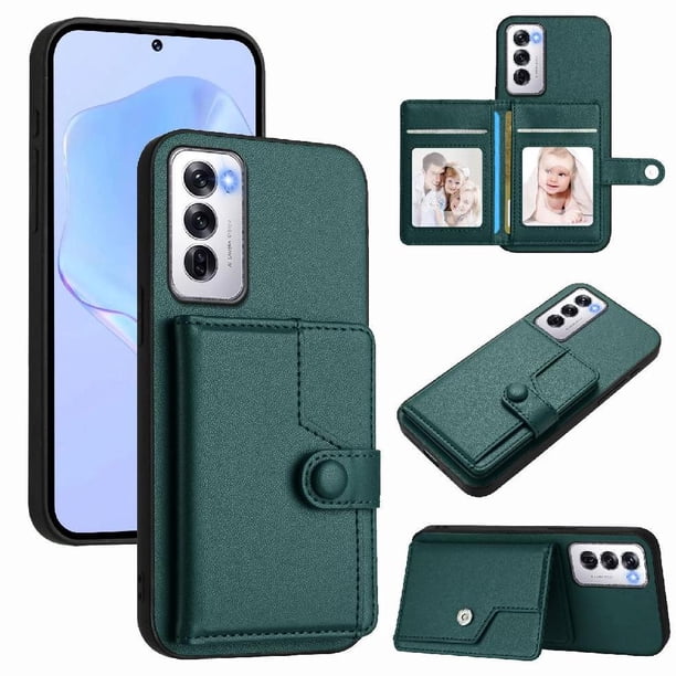 FOXDOCK Funda para OPPO Reno 12 con Bloqueo RFID - Diseño Elegante con Cierre de Botón
