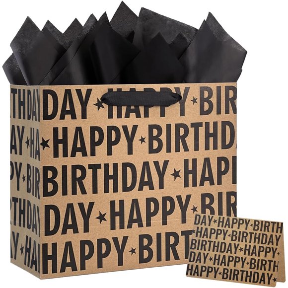 Bolsa Yusenguan de cumpleaños, 13 × 10,2 × 5 pulgadas