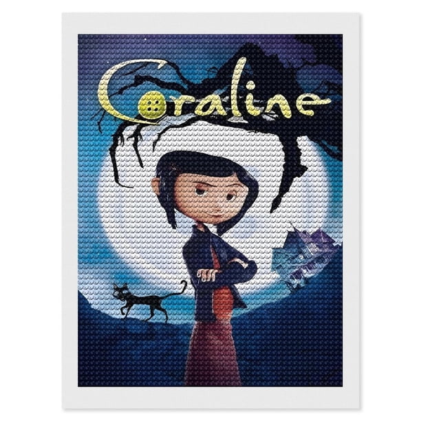 Coraline Kits de Pintura de Diamantes para Adultos 5D DIY Diamond Art Kits Full Drill Diamond Dots para Regalo Decoración de Pared y Relajación Artes de Gemas 30*40cm
