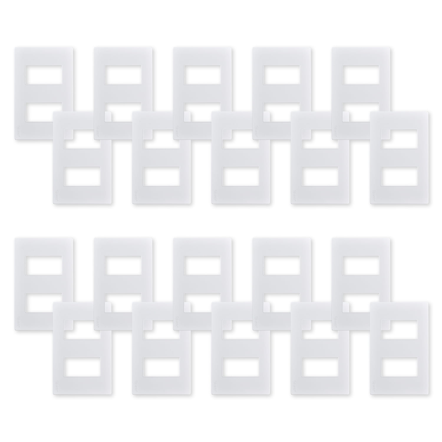 Want - Pack 20 Placas Doble Con Soporte Metálico - Blanco