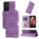 thumbnail image 4 of Funda tipo cartera FOXDOCK para Samsung Galaxy S21 Ultra , diseño girasol en relieve, cuero PU, cierre magnético, soporte y tarjetero, 4 of 5