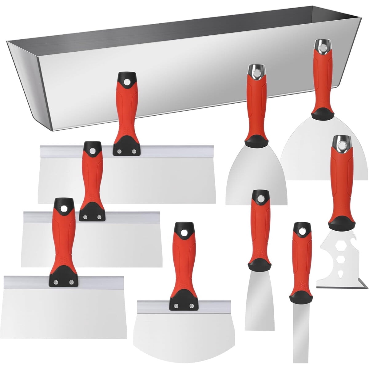 Kit De Herramientas Para Drywall Sumed 10pcs Acero Inoxidable