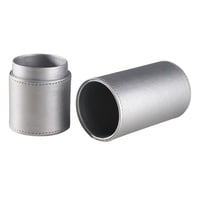 Bothyi - Caja De Ganchillo, Cilindro Portátil, Cosmético, Pu, Organizador De Ganchillo Vacío, Plateado