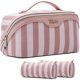 thumbnail image 1 of Neceser BOYATU 3 piezas rayado rosa impermeable S, 1 of 3