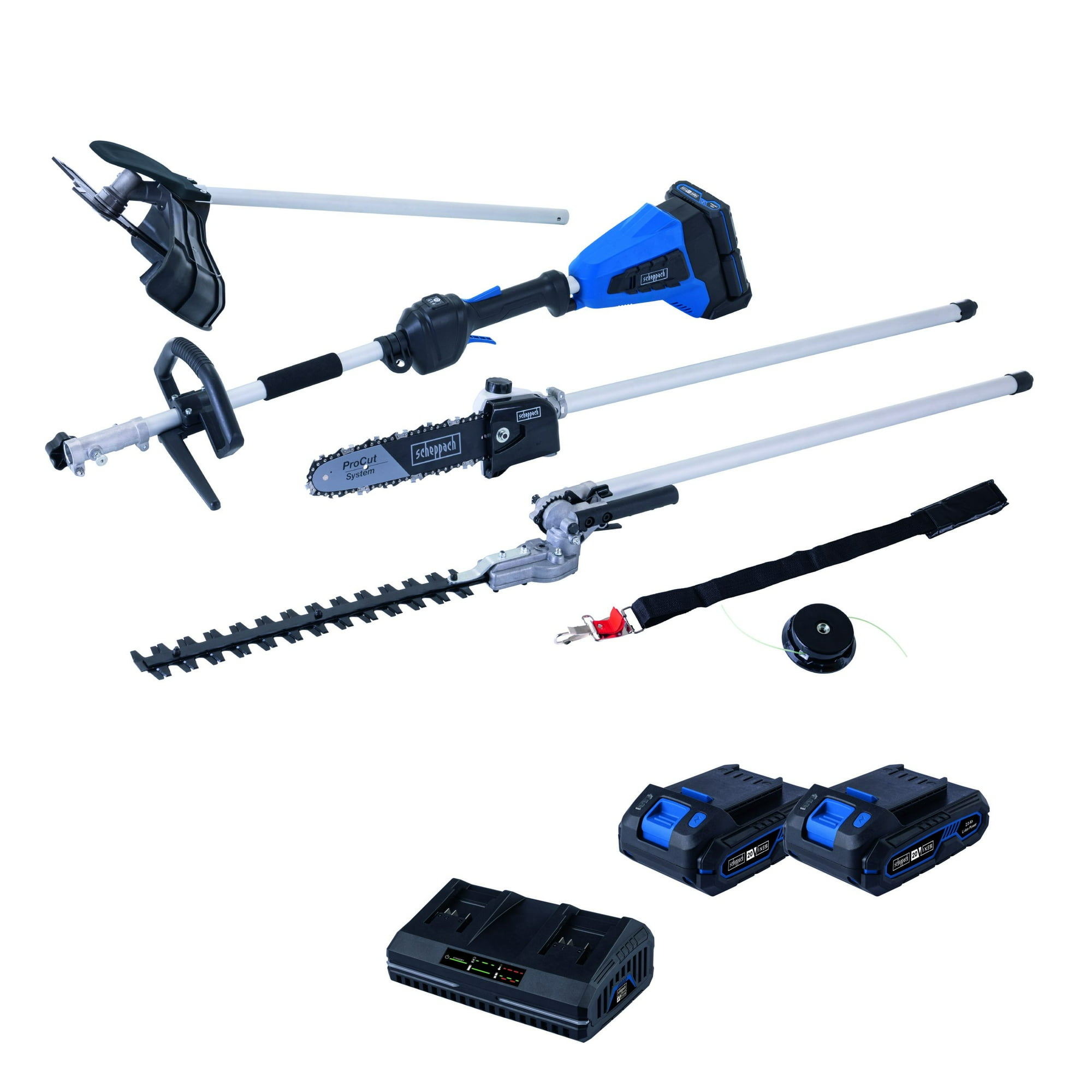 Orilladora Multifuncional 40v Con Cargador Y 2 Baterias - Scheppach