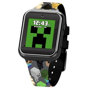 Reloj Inteligente Accutime Minecraft Kids, Gris, Para Niñas Y Niños Mayores De 3 Años