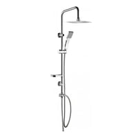 Importclick - Ducha Columna Con Llave De Paso Cuadrada Acero