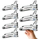 thumbnail image 1 of Juego de 24 Planeadores Artcreativity Transbordadores Espaciales, 1 of 3