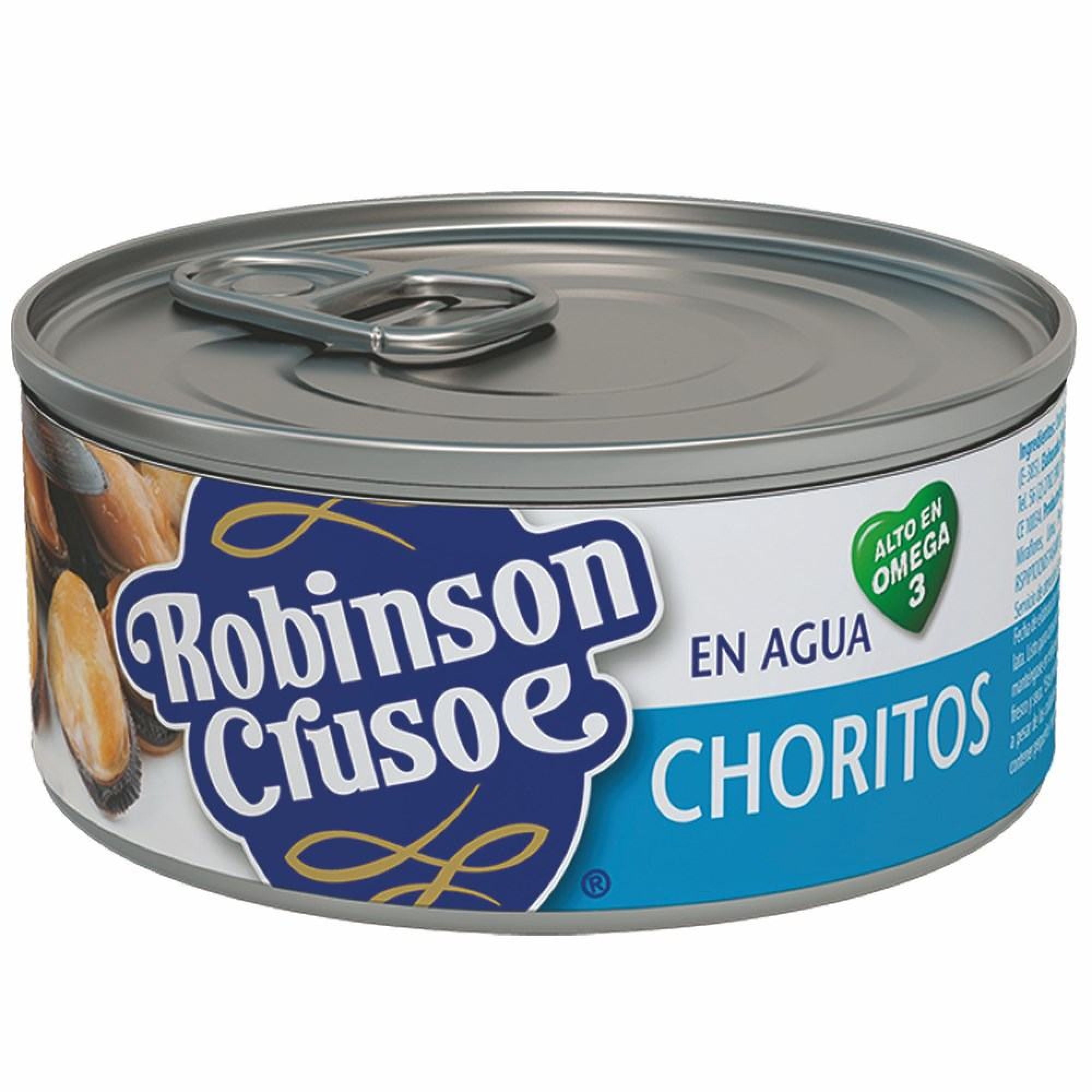 Choritos Agua Lata Drenado 100 g - Neto 190 g Robinson Crusoe