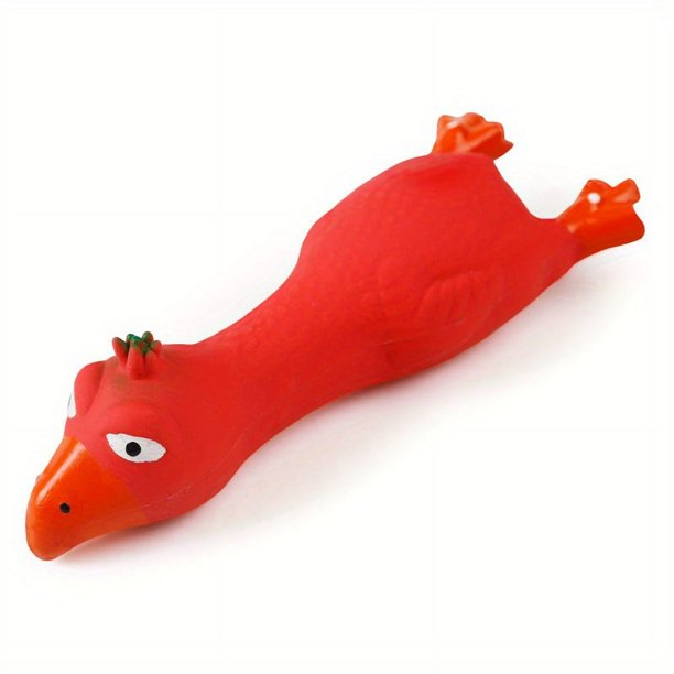 Interactive Dog Chew Toy: 1pc Squeaky Chicken Stuffed with Cotton for Hours of Fun!