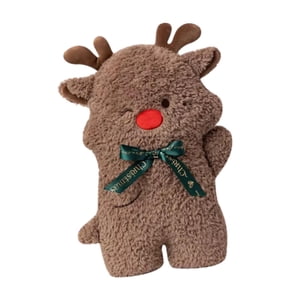 Magideal - Almohada Navideña De Peluche, Juguete De Decoración Para El Hogar, Muñeca Encantadora, Regalo De Navidad Suave, Cojín De Almohada Navideña Para Sofá C Alce