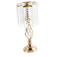 Magideal - Elegante Portavelas Centro De Candelabro Vela Cónica Adorno De Cristal Estatua Portavelas Para La Decoración Del Hotel De Escritorio , Oro Pequeño