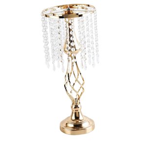 Magideal - Elegante Portavelas Centro De Candelabro Vela Cónica Adorno De Cristal Estatua Portavelas Para La Decoración Del Hotel De Escritorio , Oro Pequeño