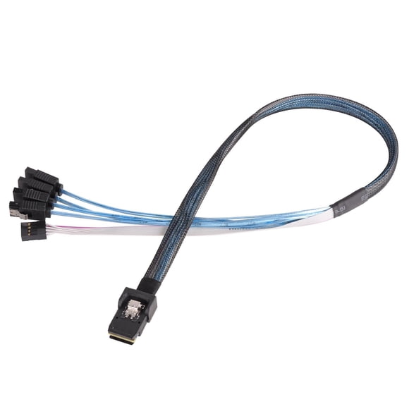 Cable SilverStone CPS03-RE Minisas Sff-8087 (objetivo) a SATA de 7 pines (host) +banda lateral de 0,