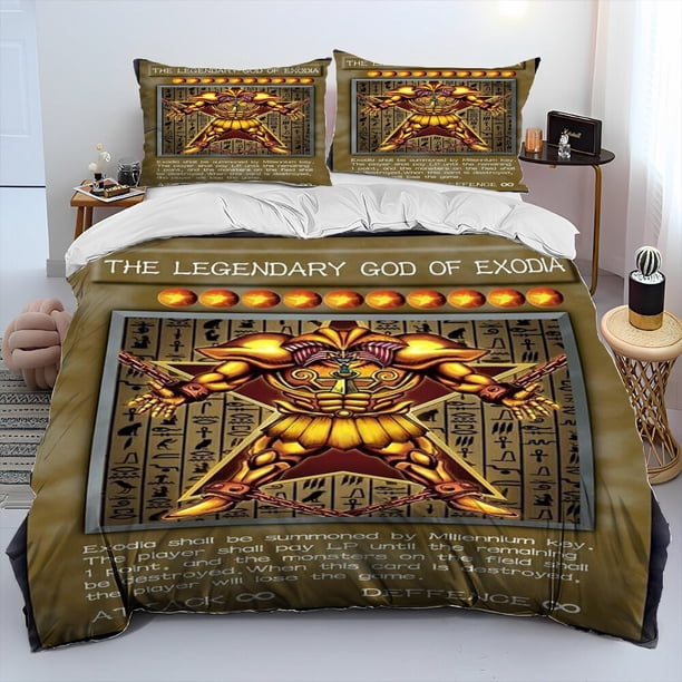 v2043 Bed Sheets Yu-Gi-Oh MONSTER CARD Anime Comforter Bedding Set,Duvet Cover Bed Set Quilt Cover Pillowcase,king Queen Size Bedding Set Kid 3-Piece Bedding Set (1 Duvet Cover + 2 Pillow Shams) Bed S