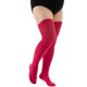 thumbnail image 1 of suxuMhao Estilo de Color Sólido Calcetines Grandes Talla Grande Calcetines Casuales Extragrandes, Medias sobre la Rodilla con Alta Elasticidad, Rojo Claro, 3 Pares, Calcetines Elásticos hasta la, 1 of 2