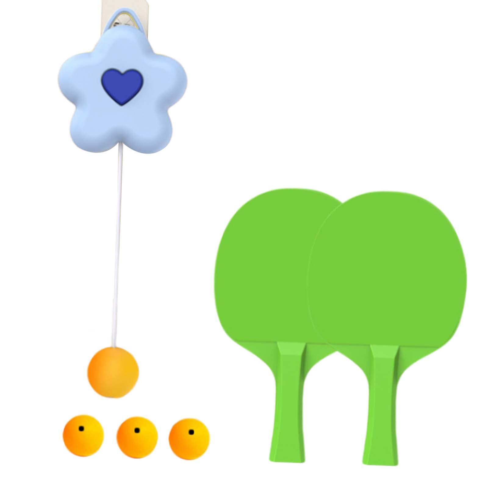 Ioensy - Entrenador De Tenis De Mesa Colgante Para Niños, Equipo De Ejercicio, Autoentrenamiento, Azul, 2 Palas